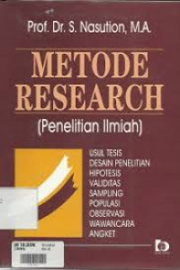 Metode Research : Penelitian Ilmiah