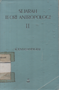 Sejarah Teori Antropologi II
