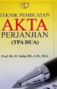 Image of Teknik Pembuatan Akta Perjanjian ( TPA DUA )