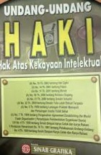 Image of Undang - Undang H A K I ( Hak atas kekayaan intelektual )